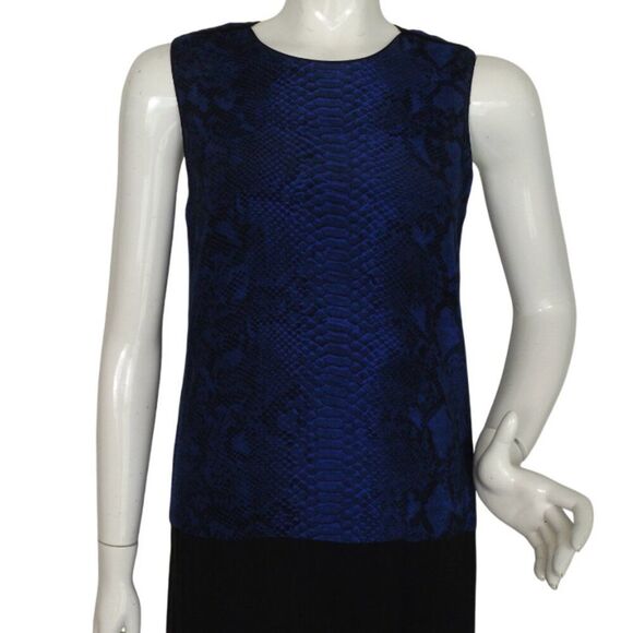 REBECCA TAYLOR Dress, 4, Black/Blue snake print, Short/Mini, Sleeveless - Picture 2 of 13